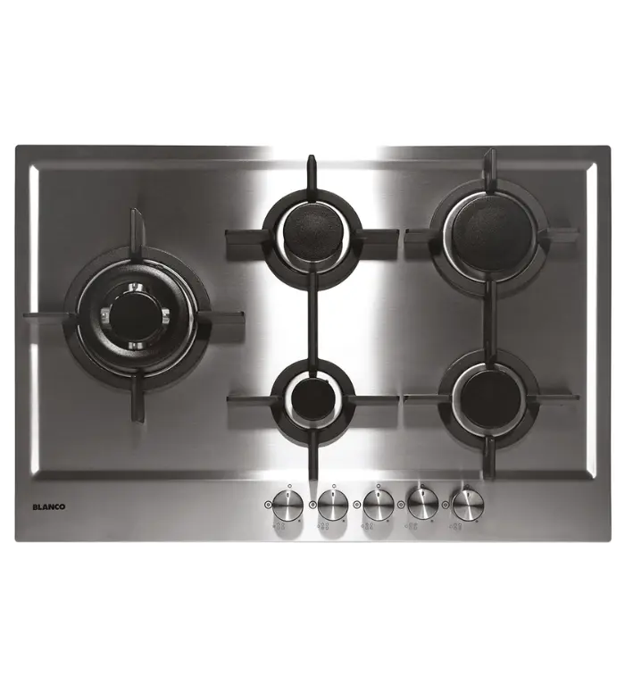 Piano cottura a gas BLANCO 75 cm inox 5 fuochi Design Plus