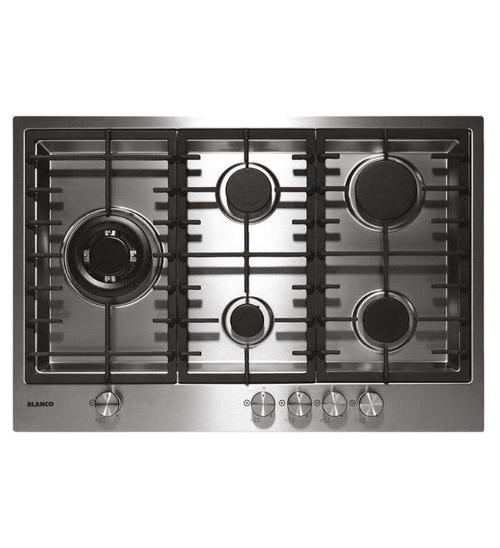 Piano cottura a gas BLANCO 75 cm inox 5 fuochi DESIGN